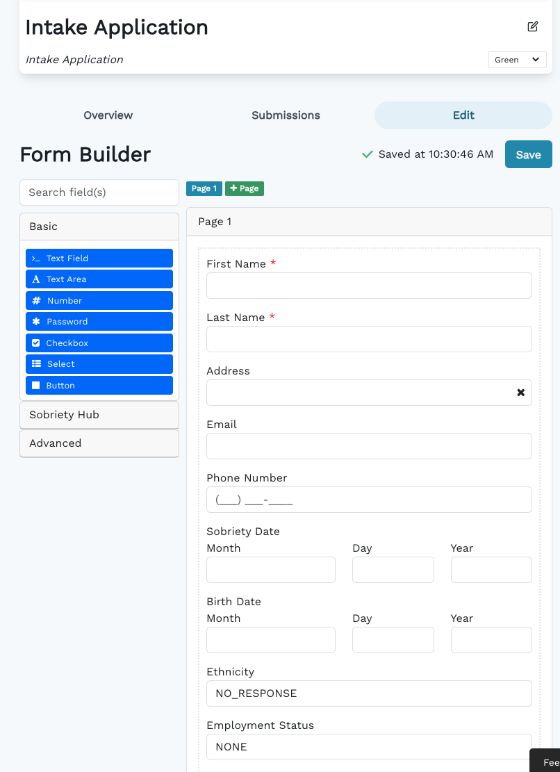 custom form